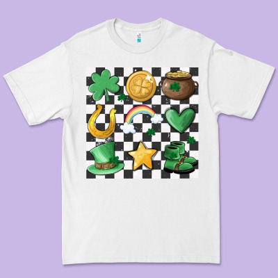 Checker Board Lucky Charms Premium Tee Designed By Maliassmallbusiness