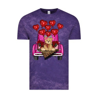 Cloud Purple valentines day tedybear truck Vintage Tee - RanaPortraitStore