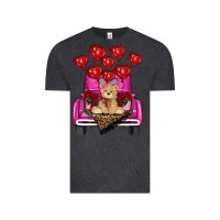 Vintage Black valentines day tedybear truck Vintage Tee - RanaPortraitStore
