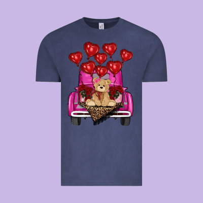 Valentines Day Tedybear Truck Vintage Tee Designed By Ranaportraitstore