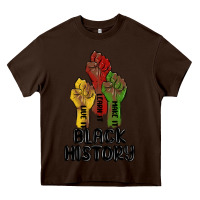 Chocolate Brown black history malia Heavy Core Tee - MaliasSmallBusiness