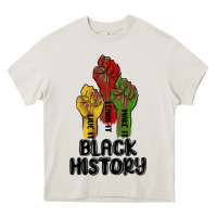 Cream black history malia Heavy Core Tee - MaliasSmallBusiness