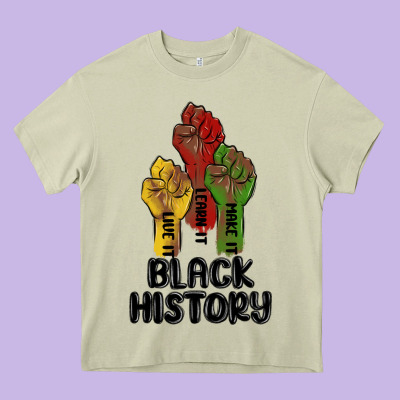 Black History Malia Heavy Core Tee Designed By Maliassmallbusiness