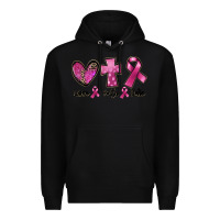 Black Love Faith cure Breast Cancer Premium Hoodie - FaDigitalArtStudio