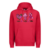 Cardinal Love Faith cure Breast Cancer Premium Hoodie - FaDigitalArtStudio