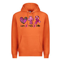 Carrot Love Faith cure Breast Cancer Premium Hoodie - FaDigitalArtStudio