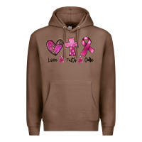 Chestnut Love Faith cure Breast Cancer Premium Hoodie - FaDigitalArtStudio