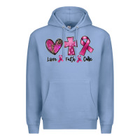 Colony Blue Love Faith cure Breast Cancer Premium Hoodie - FaDigitalArtStudio