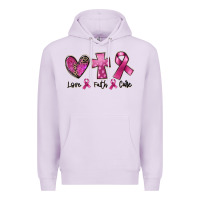 Lilac Love Faith cure Breast Cancer Premium Hoodie - FaDigitalArtStudio
