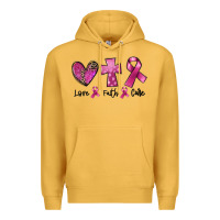 Mustard Love Faith cure Breast Cancer Premium Hoodie - FaDigitalArtStudio