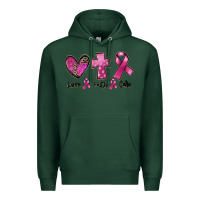 Sports Green Love Faith cure Breast Cancer Premium Hoodie - FaDigitalArtStudio