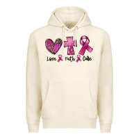 Tofu Love Faith cure Breast Cancer Premium Hoodie - FaDigitalArtStudio