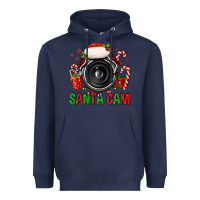 Navy santa cam Heavyweight Hoodie - FaDigitalArtStudio