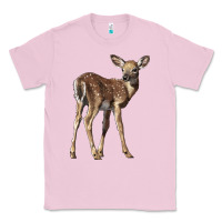 Bubblegum Pink white tailed fawn deer Classic Tee - LillyAllenDesigns