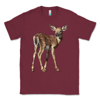 Burgundy white tailed fawn deer Classic Tee - LillyAllenDesigns
