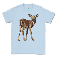 Dusty Blue white tailed fawn deer Classic Tee - LillyAllenDesigns