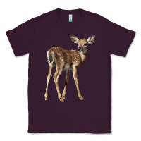 Plum white tailed fawn deer Classic Tee - LillyAllenDesigns