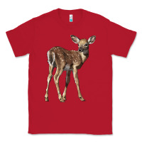 Red white tailed fawn deer Classic Tee - LillyAllenDesigns