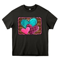 Asphalt valentine's day hearts turquoise heart Heavy Core Tee - AdoDesignShop