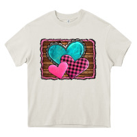 Cream valentine's day hearts turquoise heart Heavy Core Tee - AdoDesignShop
