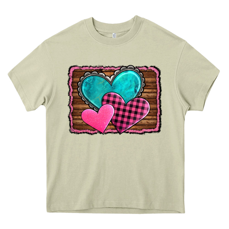 Valentine's Day Hearts Turquoise Heart Heavy Core Tee by AdoDesignShop | Teevron