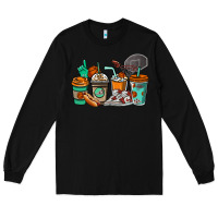 Black Basketball coffee cups Long Sleeve Tee - NancyCooperArtShop