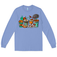 Colony Blue Basketball coffee cups Long Sleeve Tee - NancyCooperArtShop