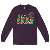 Plum Basketball coffee cups Long Sleeve Tee - NancyCooperArtShop
