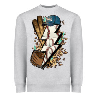 Lightning Bolt Baseball Heavyweight Sweatshirt | Teevron