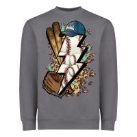 Storm Lightning bolt Baseball Heavyweight Sweatshirt - HowdyJamesFarm