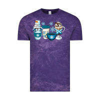 Cloud Purple Winter Coffee Cups Vintage Tee - Artiststas