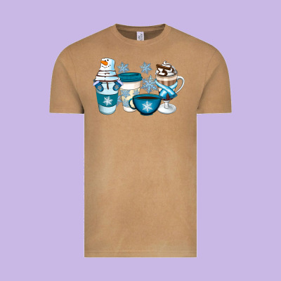 Winter Coffee Cups Vintage Tee Designed By Artiststas