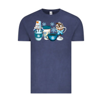 Vintage Denim Winter Coffee Cups Vintage Tee - Artiststas
