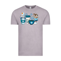 Vintage Zinc Winter Coffee Cups Vintage Tee - Artiststas