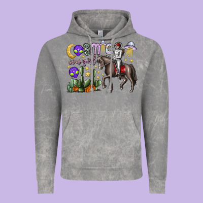 Cosmic Cowgirl Vintage Hoodie Designed By Sublimationcraftshop