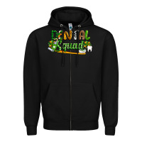 Black St. Patrick's Day Dental squad Zipper Hoodie - OliviaCreatesArt