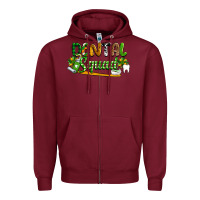 Burgundy St. Patrick's Day Dental squad Zipper Hoodie - OliviaCreatesArt
