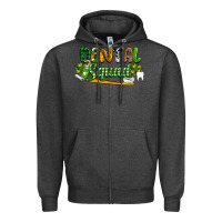 Charcoal Heather St. Patrick's Day Dental squad Zipper Hoodie - OliviaCreatesArt