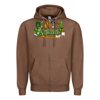 Chestnut St. Patrick's Day Dental squad Zipper Hoodie - OliviaCreatesArt