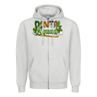 Dove Grey St. Patrick's Day Dental squad Zipper Hoodie - OliviaCreatesArt