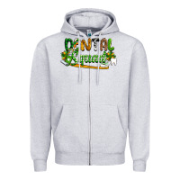 Heather Grey St. Patrick's Day Dental squad Zipper Hoodie - OliviaCreatesArt