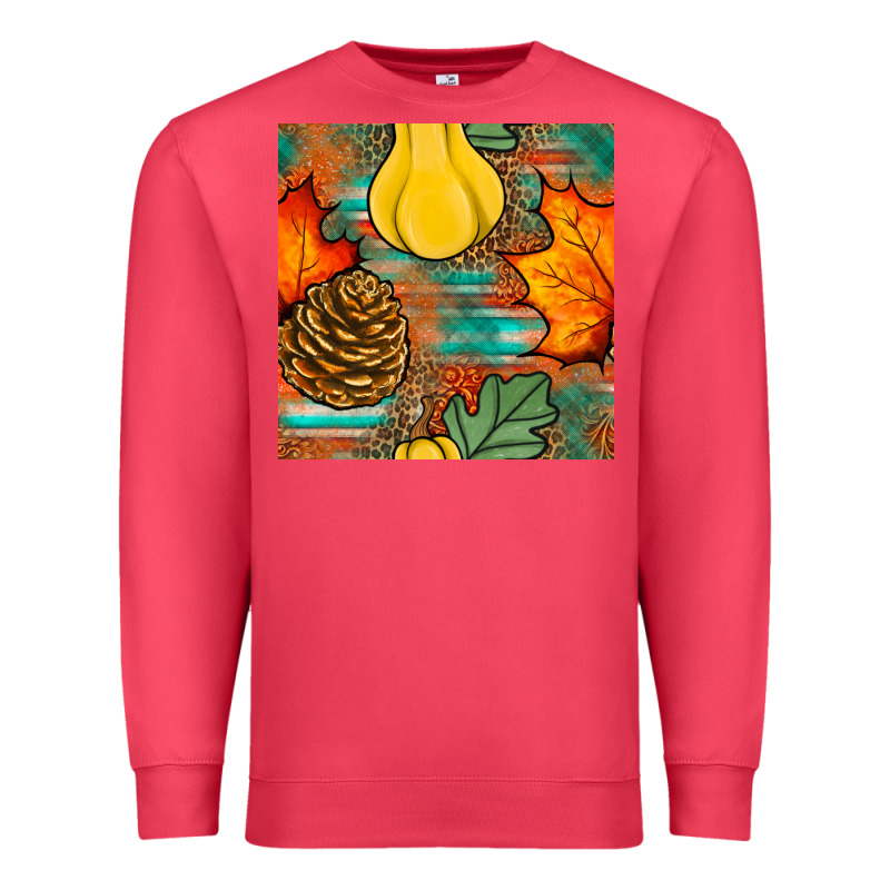 Fall Pumpkins Seamless Pattern Premium Sweatshirt by BundleAndBundleShop | Teevron