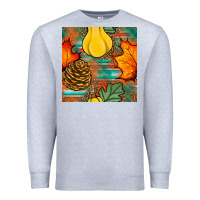Heather Grey fall pumpkins seamless pattern Premium Sweatshirt - BundleAndBundleShop