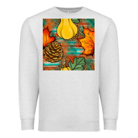 Oatmeal Heather fall pumpkins seamless pattern Premium Sweatshirt - BundleAndBundleShop