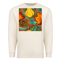 Sandshell fall pumpkins seamless pattern Premium Sweatshirt - BundleAndBundleShop