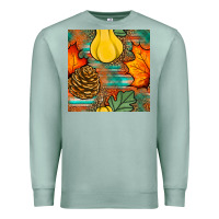 Seafoam fall pumpkins seamless pattern Premium Sweatshirt - BundleAndBundleShop