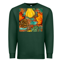 Sports Green fall pumpkins seamless pattern Premium Sweatshirt - BundleAndBundleShop