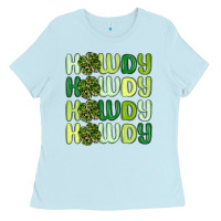 Baby Blue howdy st patrick s day Ladies Tee - MaliasSmallBusiness