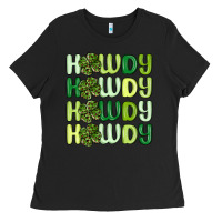 Black howdy st patrick s day Ladies Tee - MaliasSmallBusiness