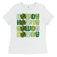 White howdy st patrick s day Ladies Tee - MaliasSmallBusiness